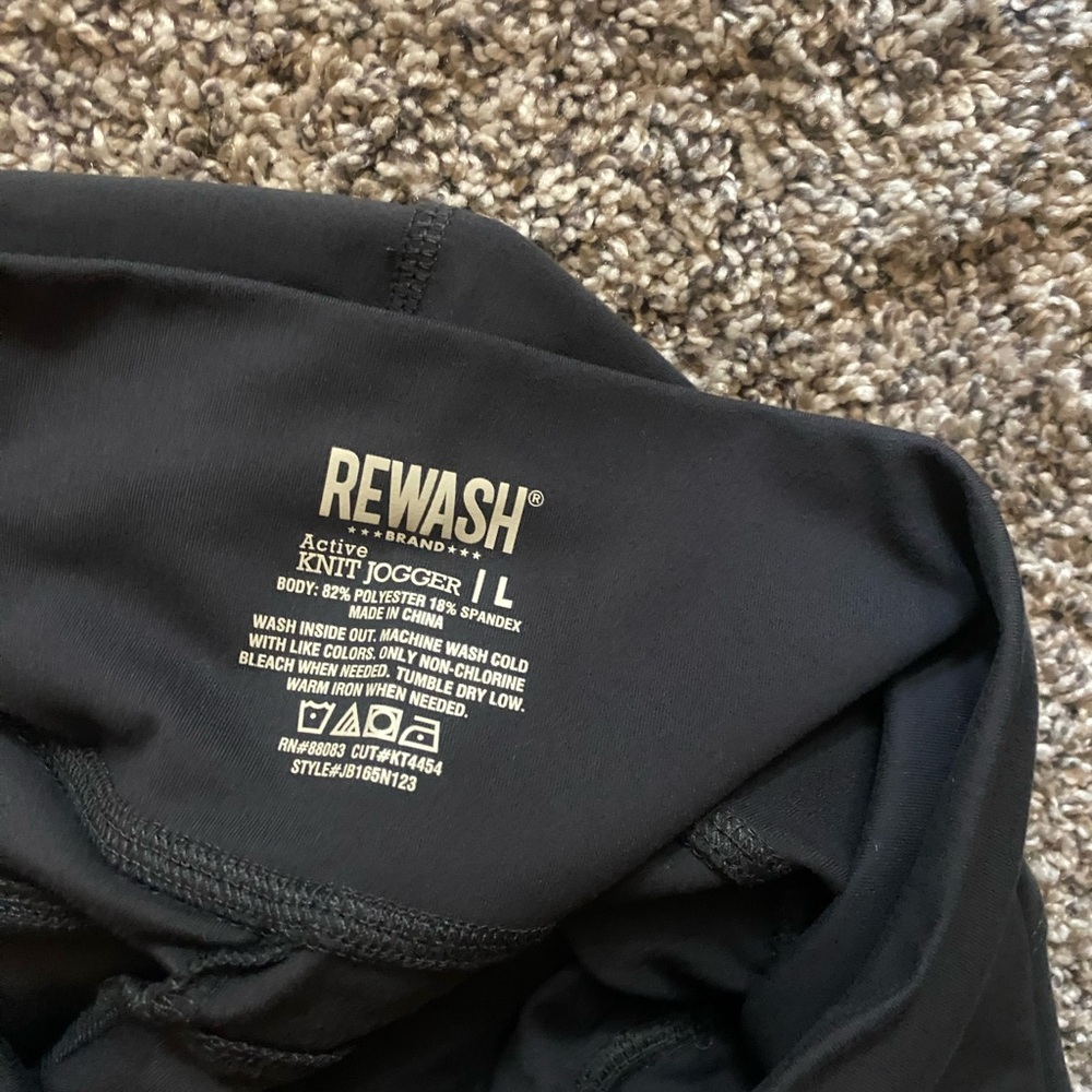 NWOT Rewash Dark Gray Knit Joggers - Picture 2 of 3